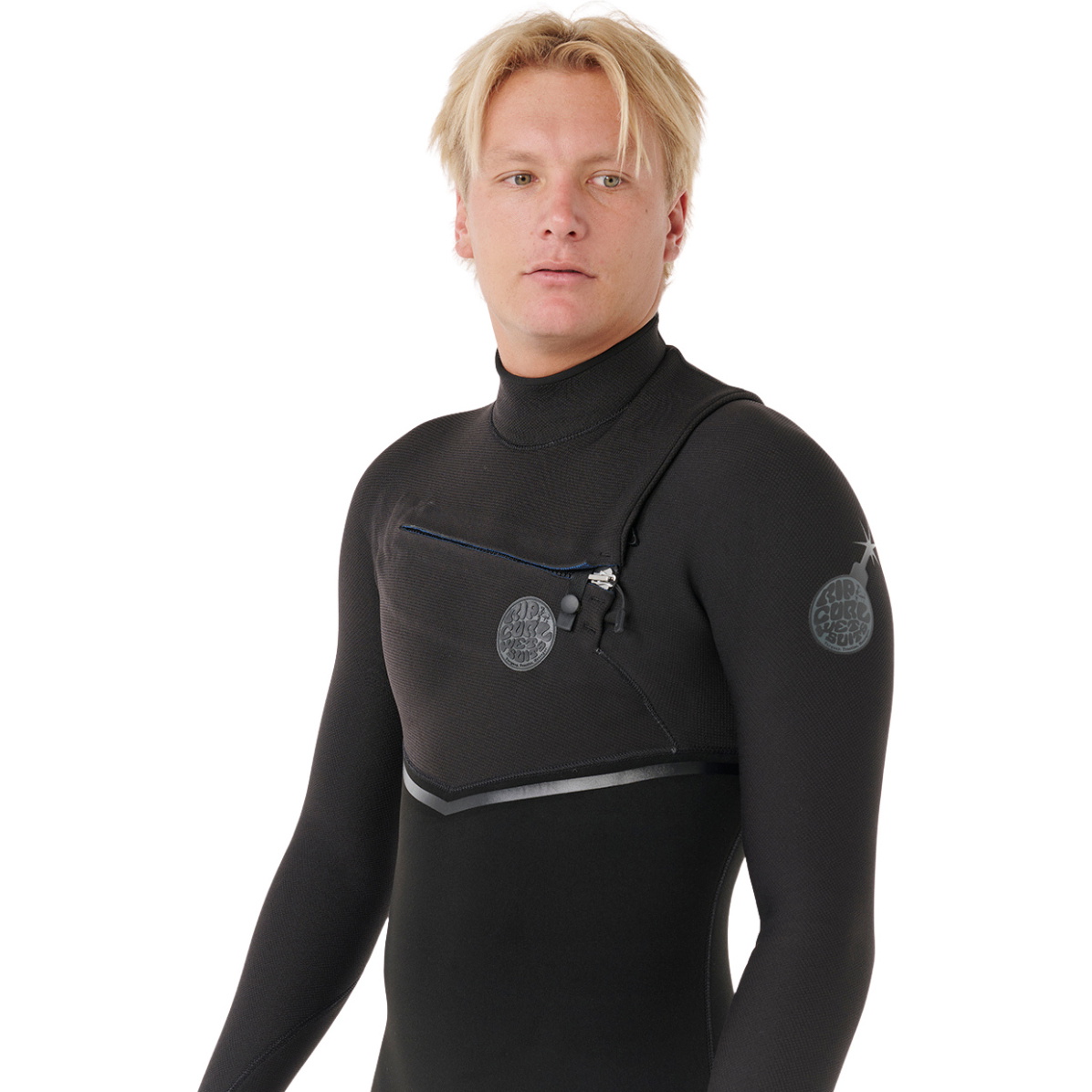 2026 Rip Curl E-Bomb 4/3mm Chest Zip Våddragt 17RMFS - Til Mænd Black